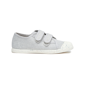 Eco-friendly Grey Canvas Double Sneaker