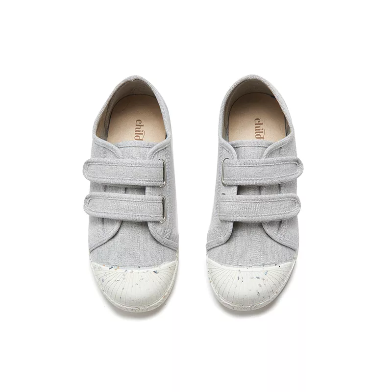 Eco-friendly Grey Canvas Double Sneaker