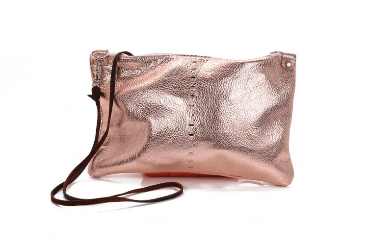 Etta Rose Gold Metallic Crossbody Bag