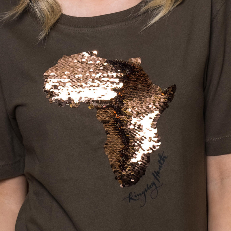 Fatigue African Crew Tee with Sparkling Design