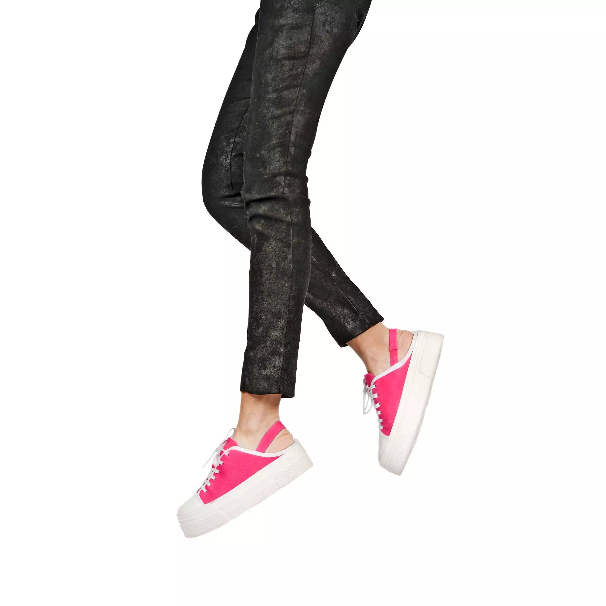 Fuchsia Open Back Sneaker Grattato