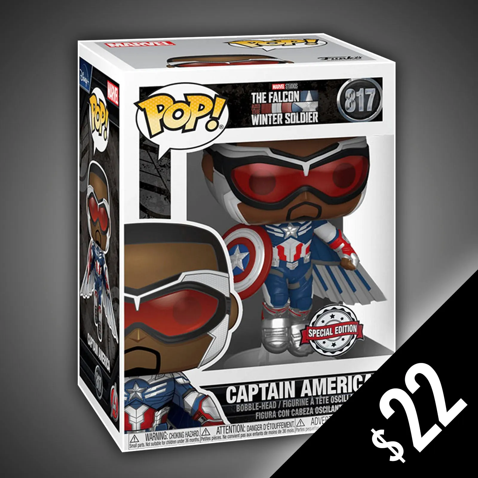 Funko Pop! The Falcon and Winter Soldier: Captain America #817