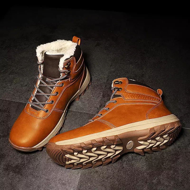 Fur Lined Hiking Boots for Men