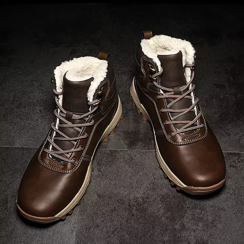 Fur Lined Hiking Boots for Men