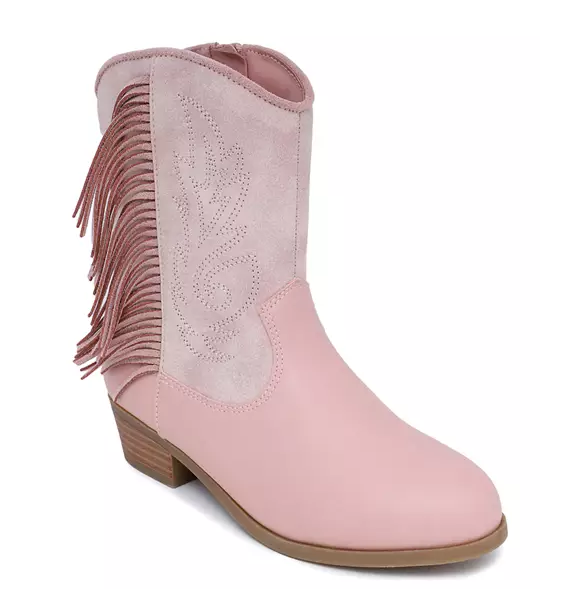 Girls fringe western boots