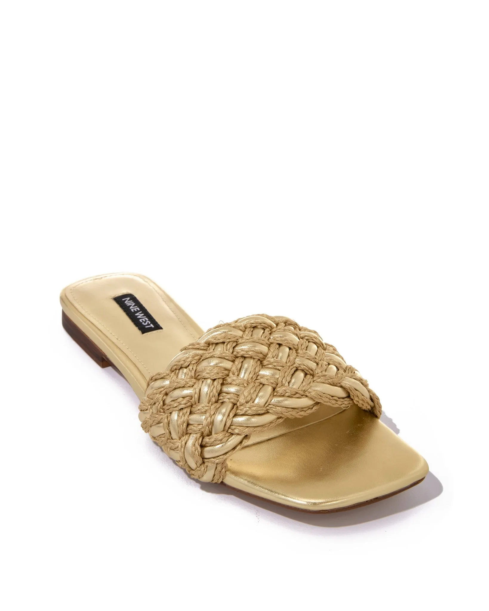 Gold Braided Slide Sandal