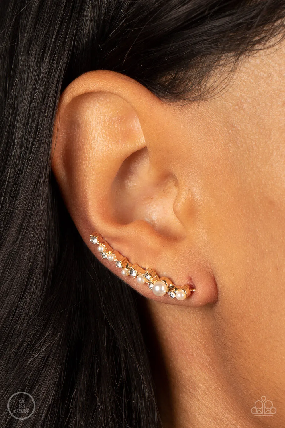 Gold Couture Crawl Post Earring