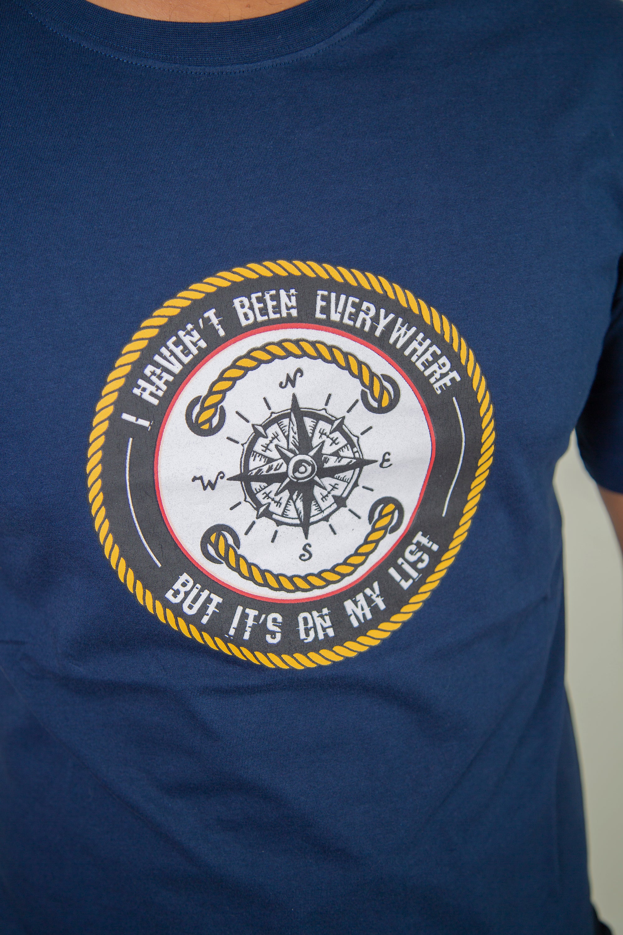 Graphic Tee with Compass Design