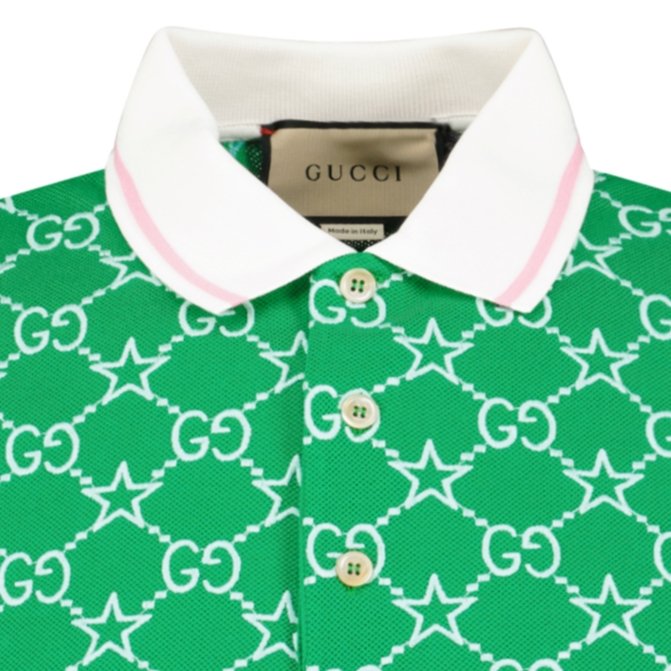 GUCCI Green GG Polo Shirt - Shop Now