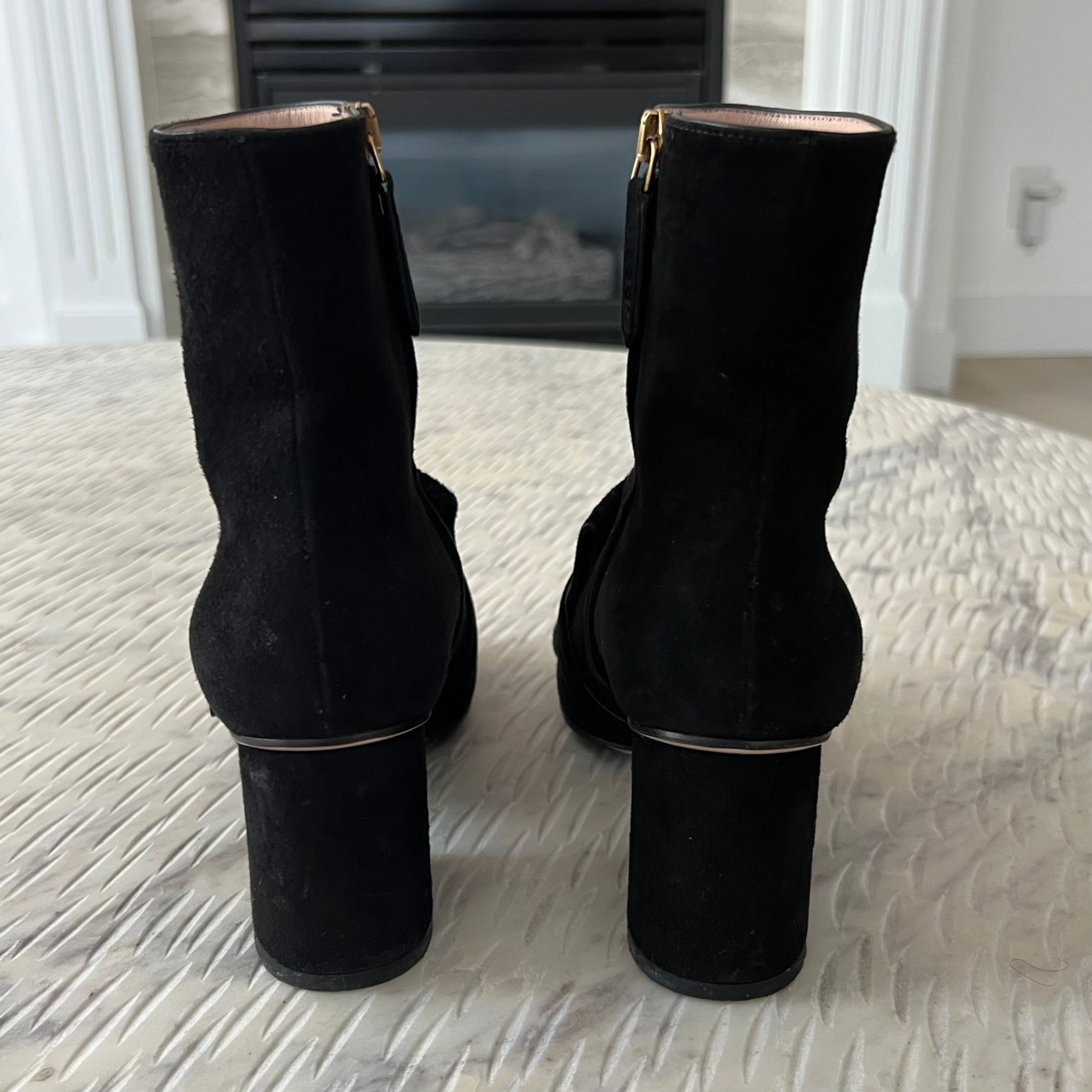 Gucci Suede Marmont Ankle Boots