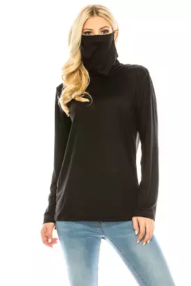 Haut Edition Cowl Neck Tee with Mask