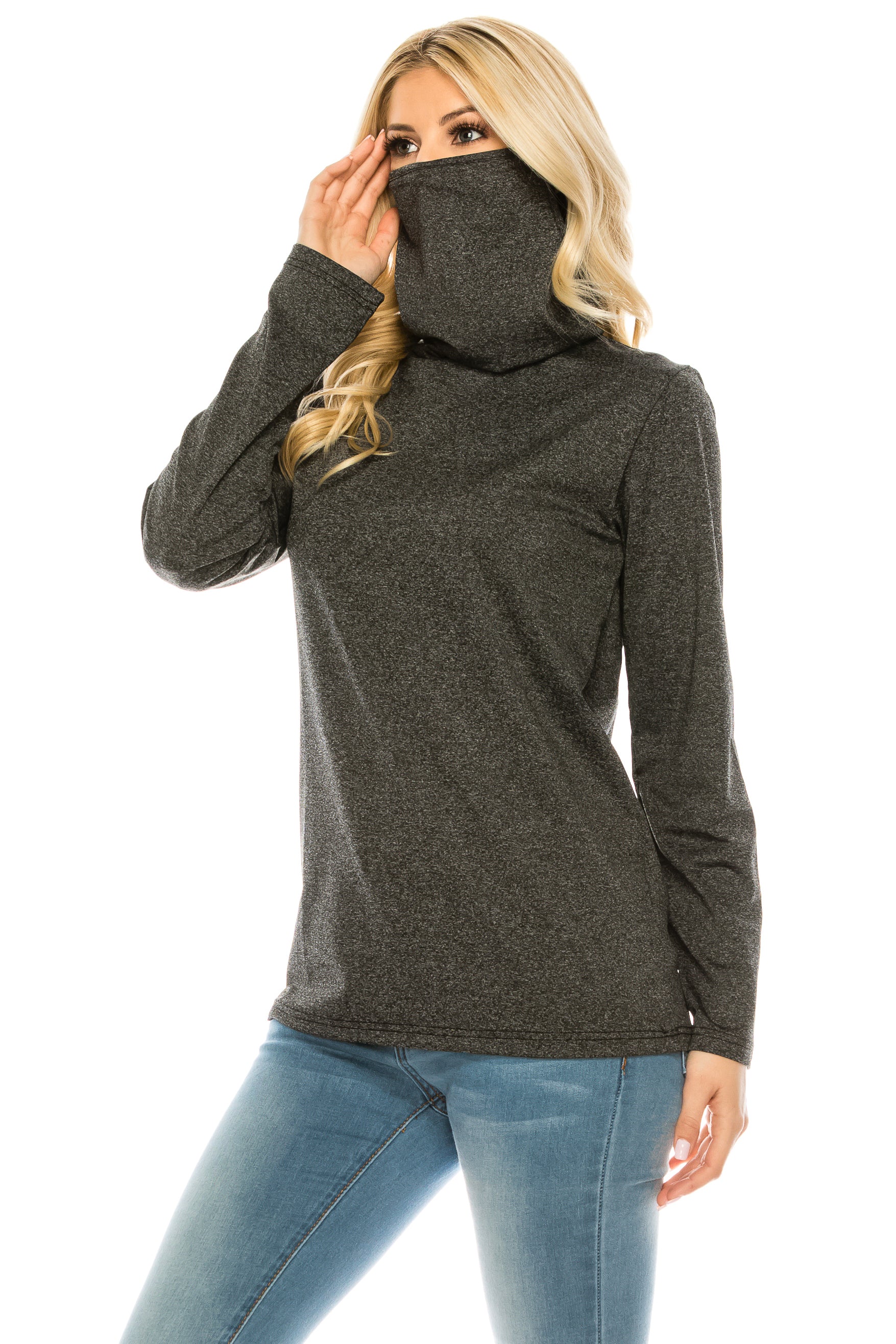 Haut Edition Cowl Neck Tee with Mask