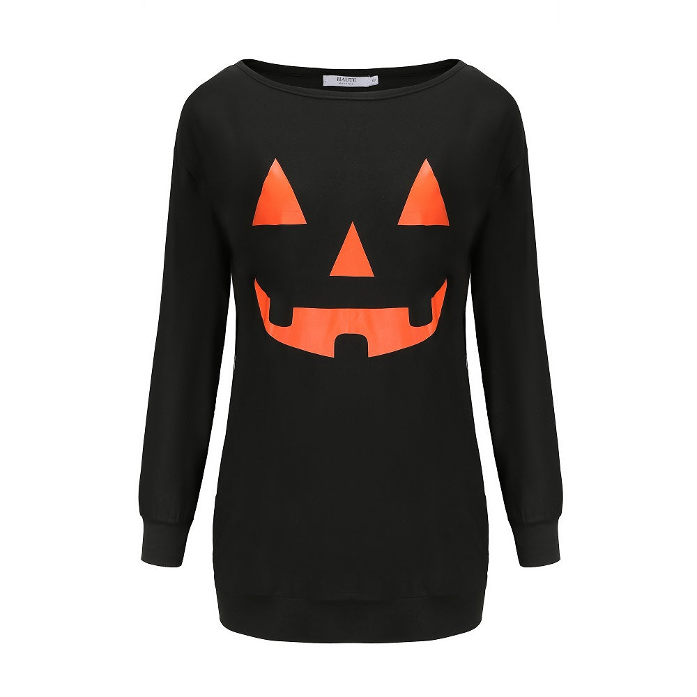 Haute Edition Plus Size Halloween Pumpkin Graphic Tee for Women