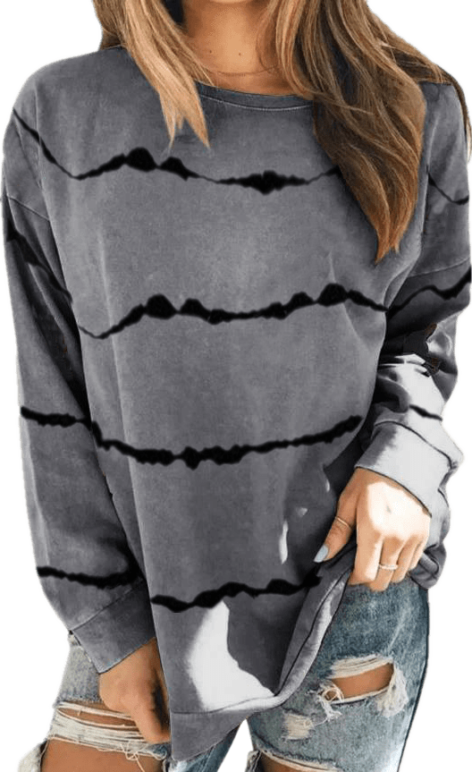 Haute Edition Tie Dye Stripe Long Sleeve T-Shirt