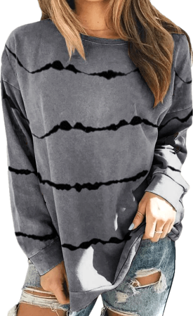 Haute Edition Tie Dye Stripe Long Sleeve T-Shirt