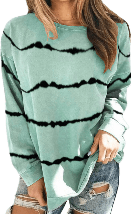 Haute Edition Tie Dye Stripe Long Sleeve T-Shirt