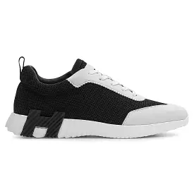 Hermes Paris White Black Bouncing Sneaker - Shop Now