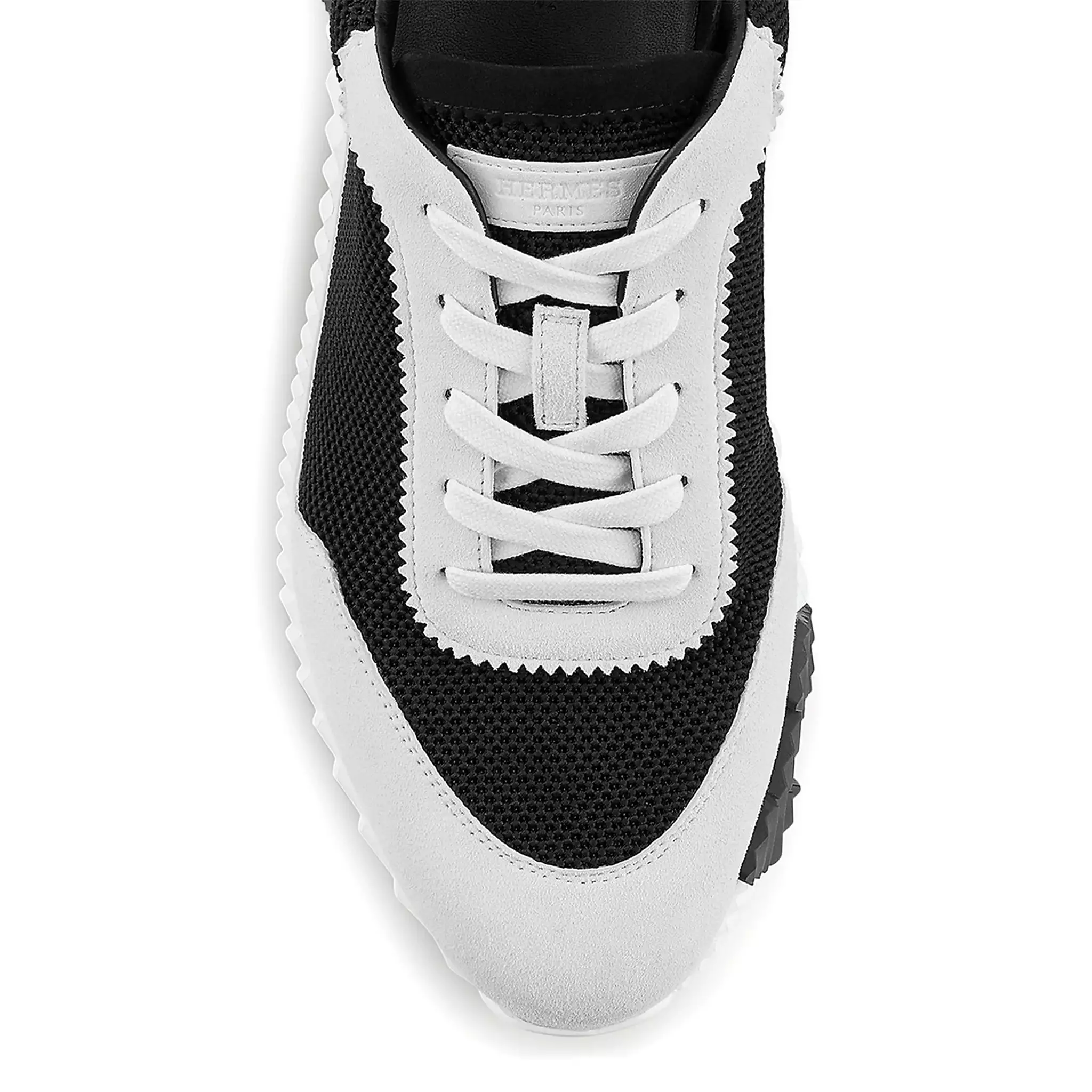 Hermes Paris White Black Bouncing Sneaker - Shop Now