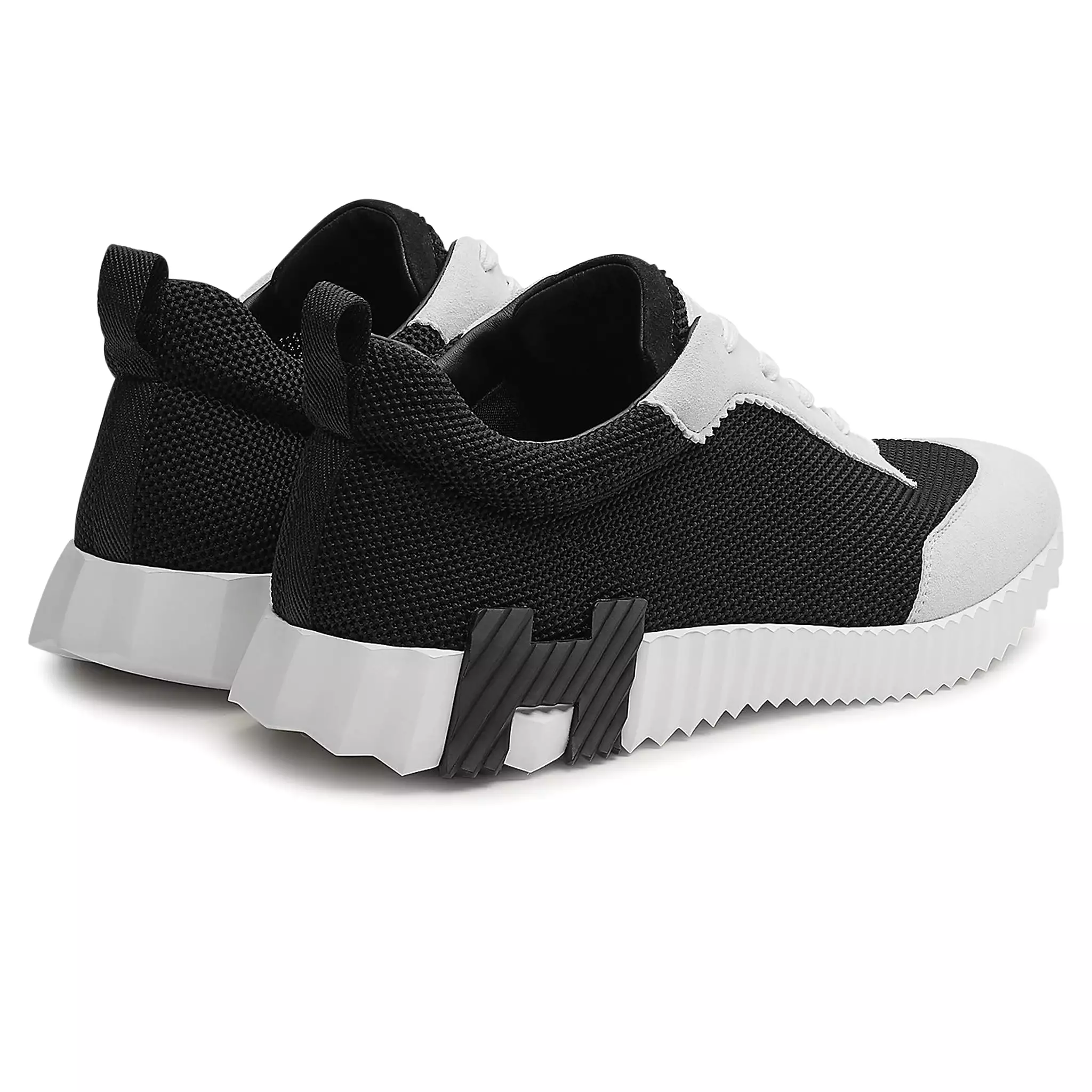 Hermes Paris White Black Bouncing Sneaker - Shop Now