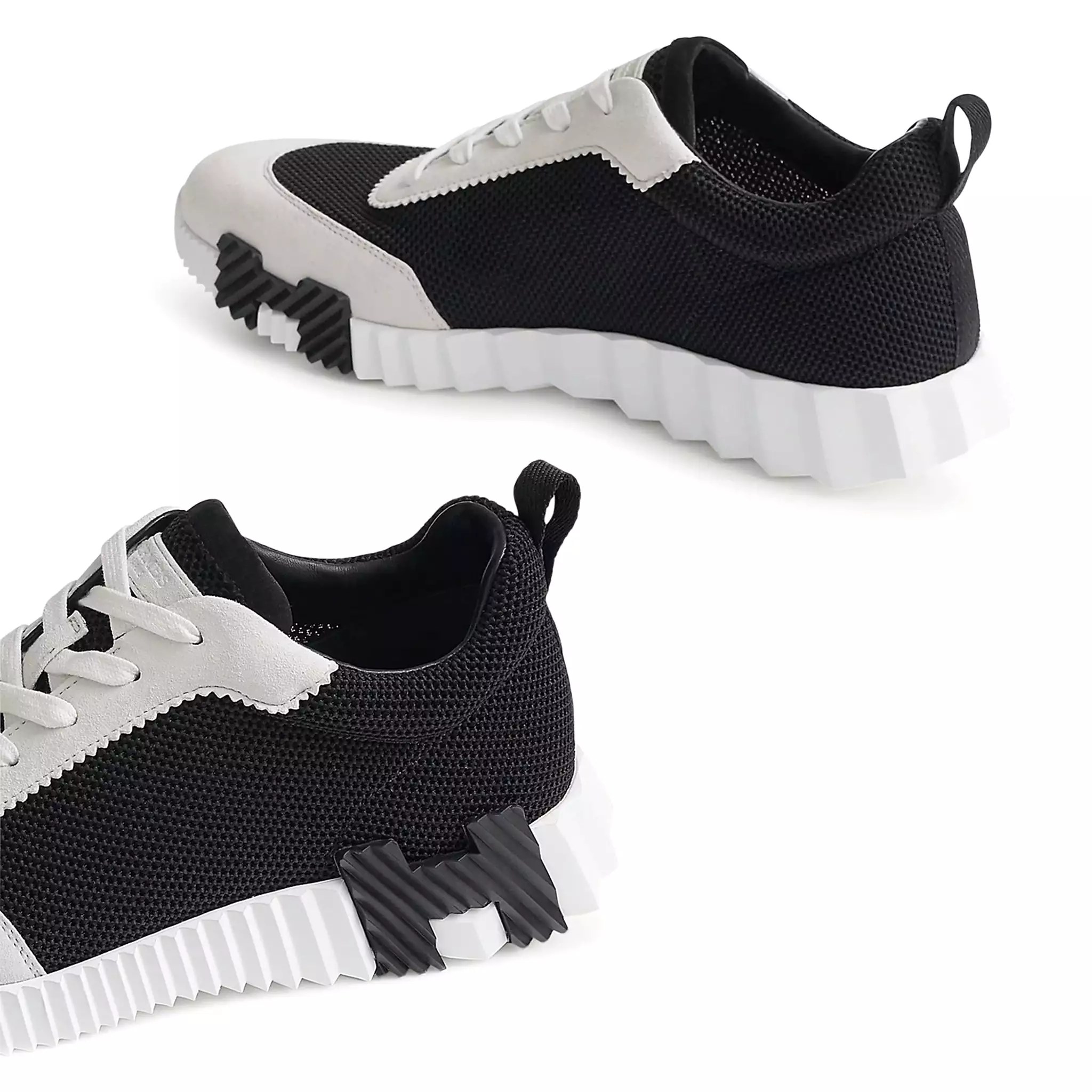 Hermes Paris White Black Bouncing Sneaker - Shop Now