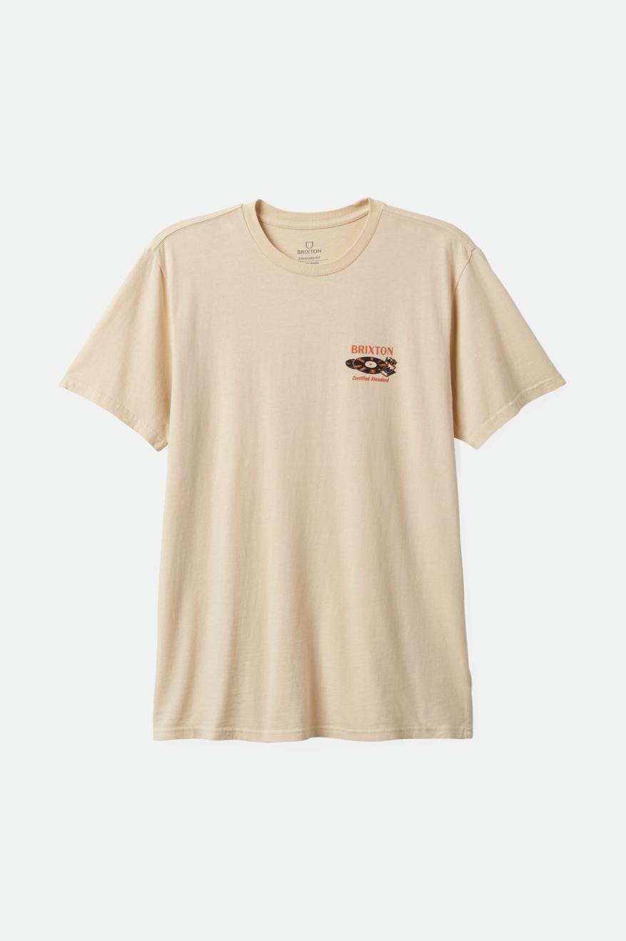 Hubbard Short Sleeve Cream Worn Wash T-Shirt.