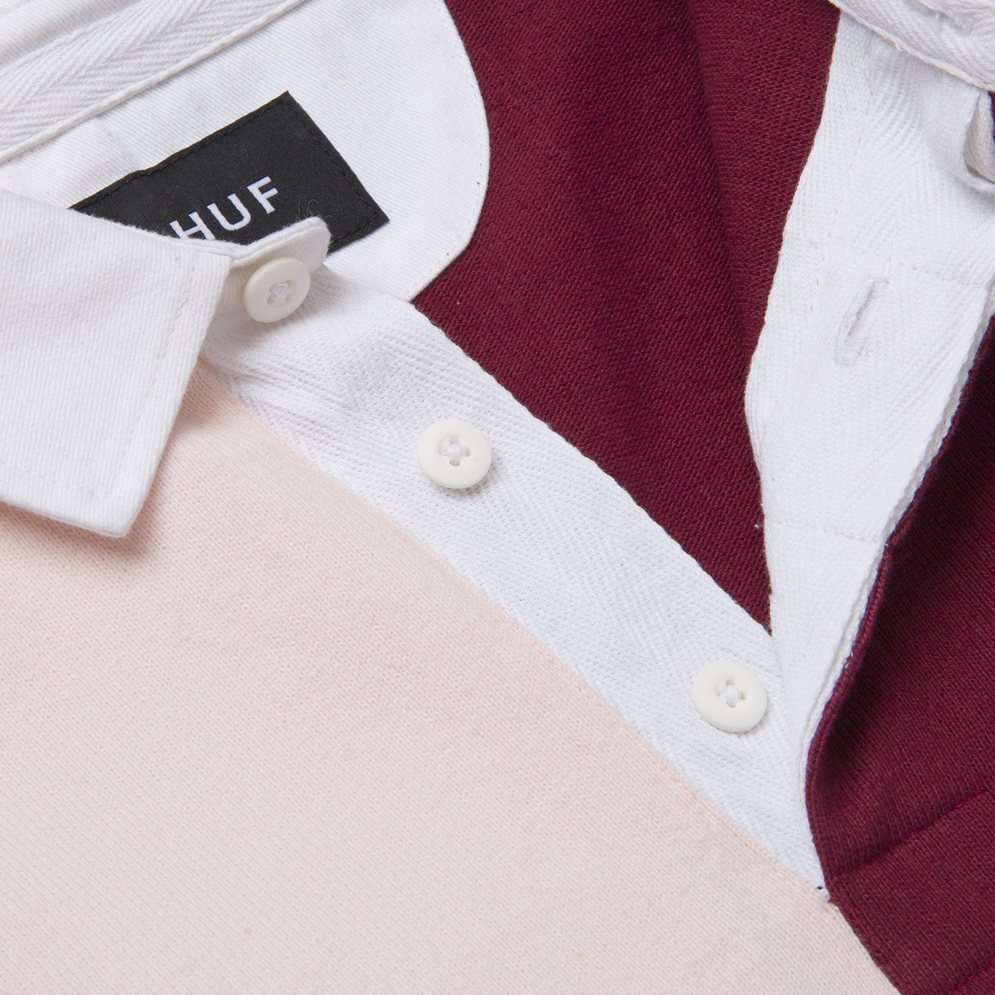 Huf Polo Mick Color Block Rugby Merlot