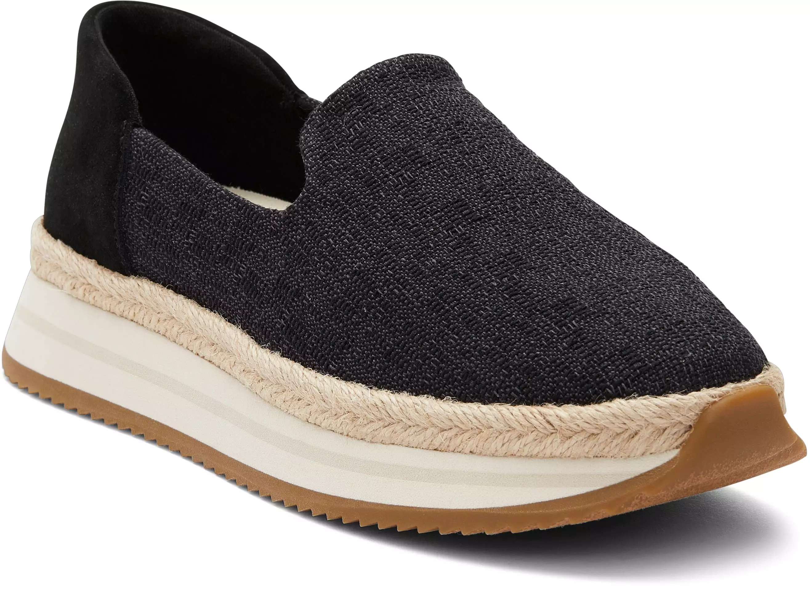 Jocelyn Black Slub/Suede Espadrille Sneaker