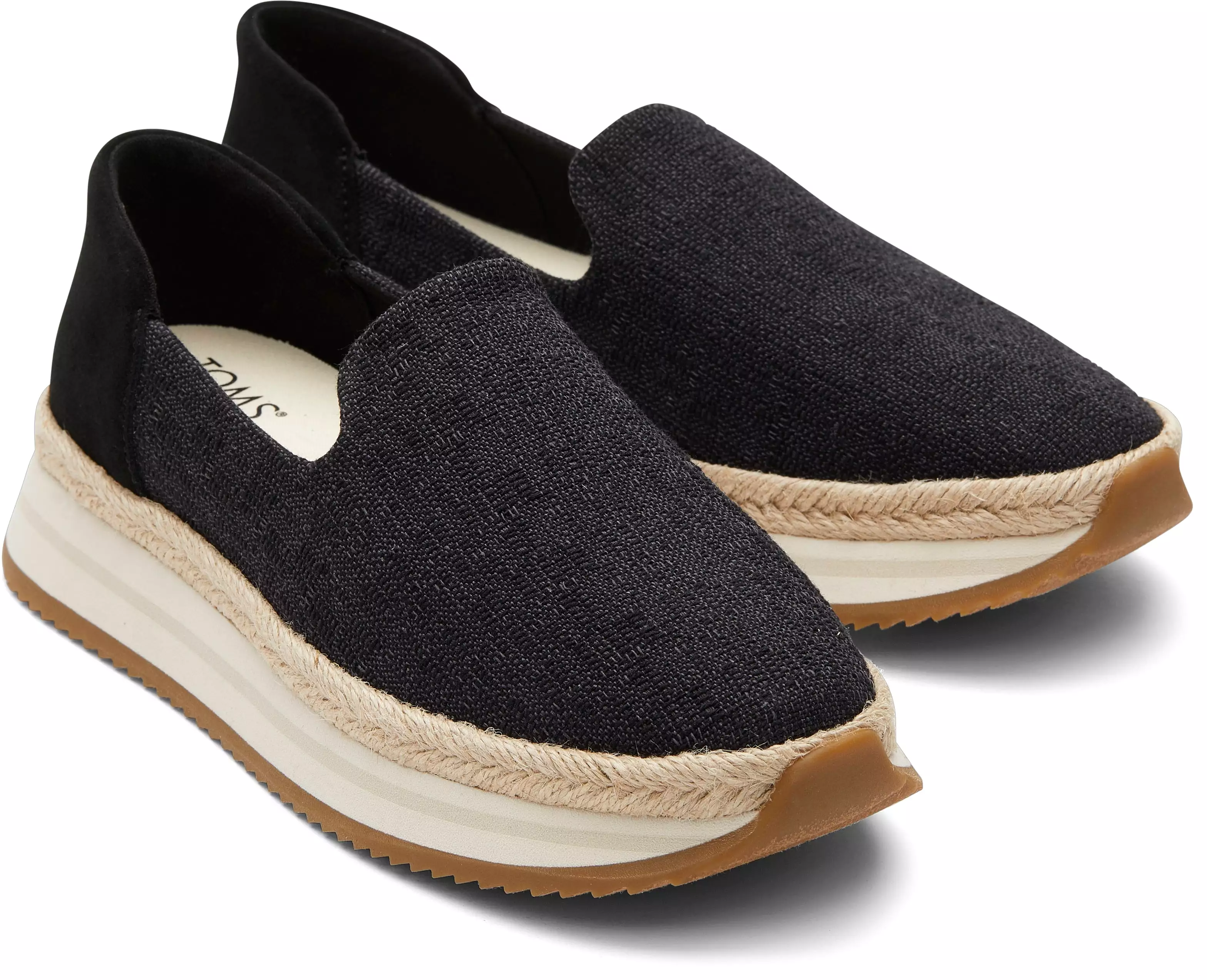 Jocelyn Black Slub/Suede Espadrille Sneaker