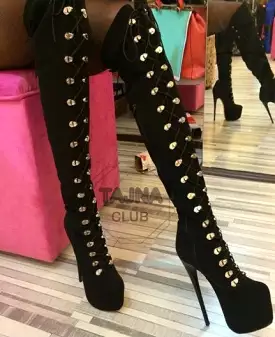 Lace-up Military Boots for Women