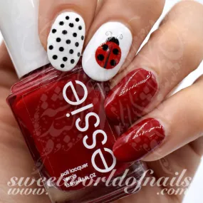 Ladybug Nail Art Nail Water Decals Slides