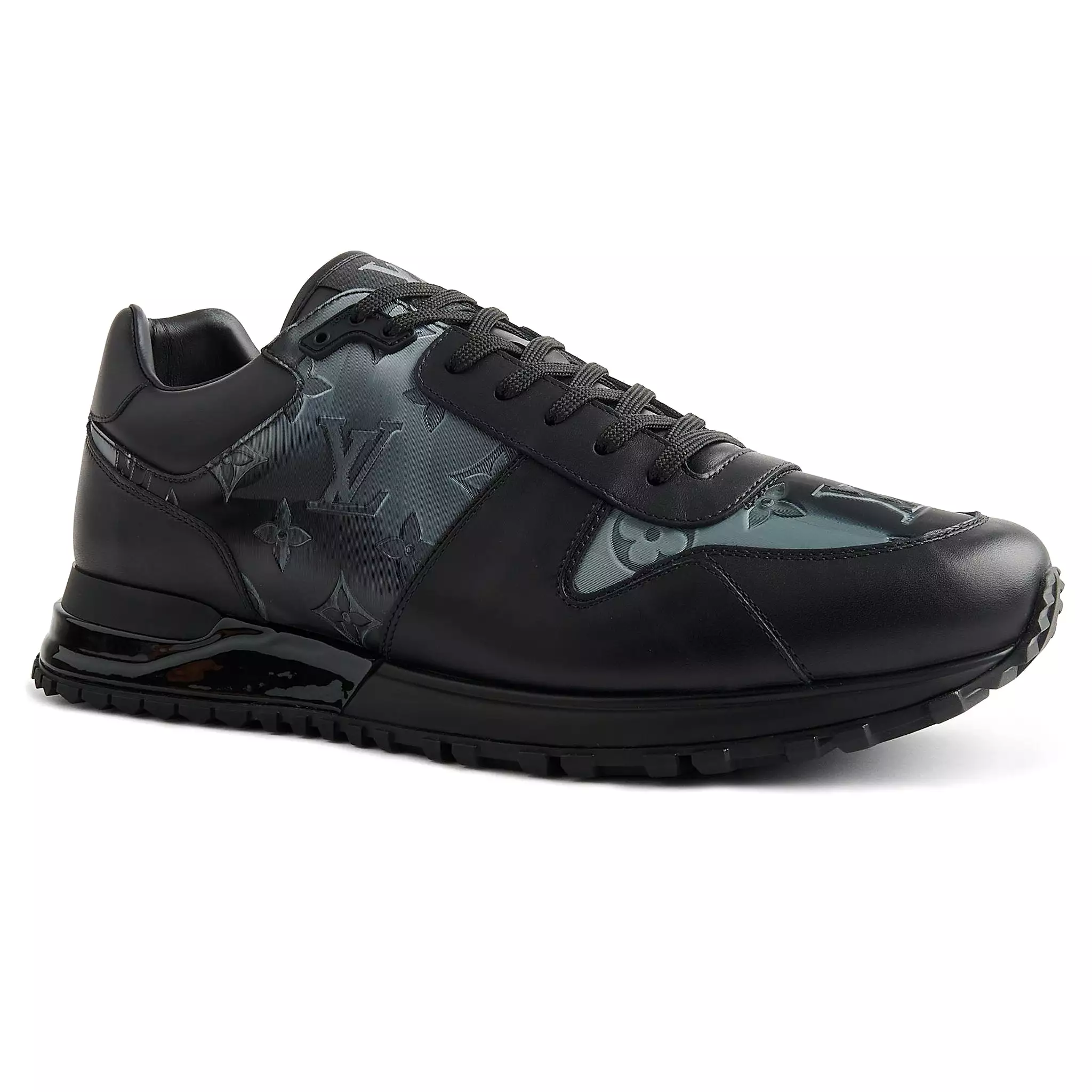 Louis Vuitton Black Silver Iridescent Sneaker