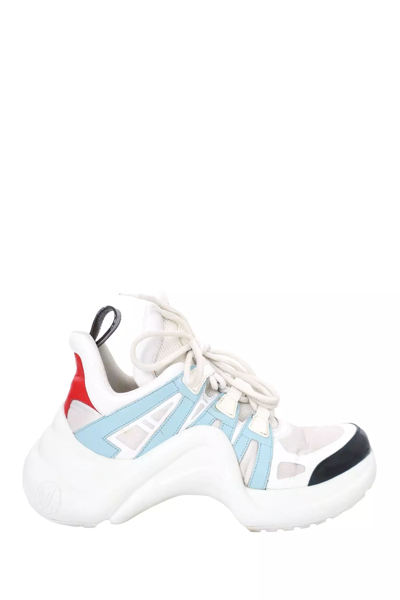 Louis Vuitton White Blue Arch Light Sneaker Size 36 - Shop Now.