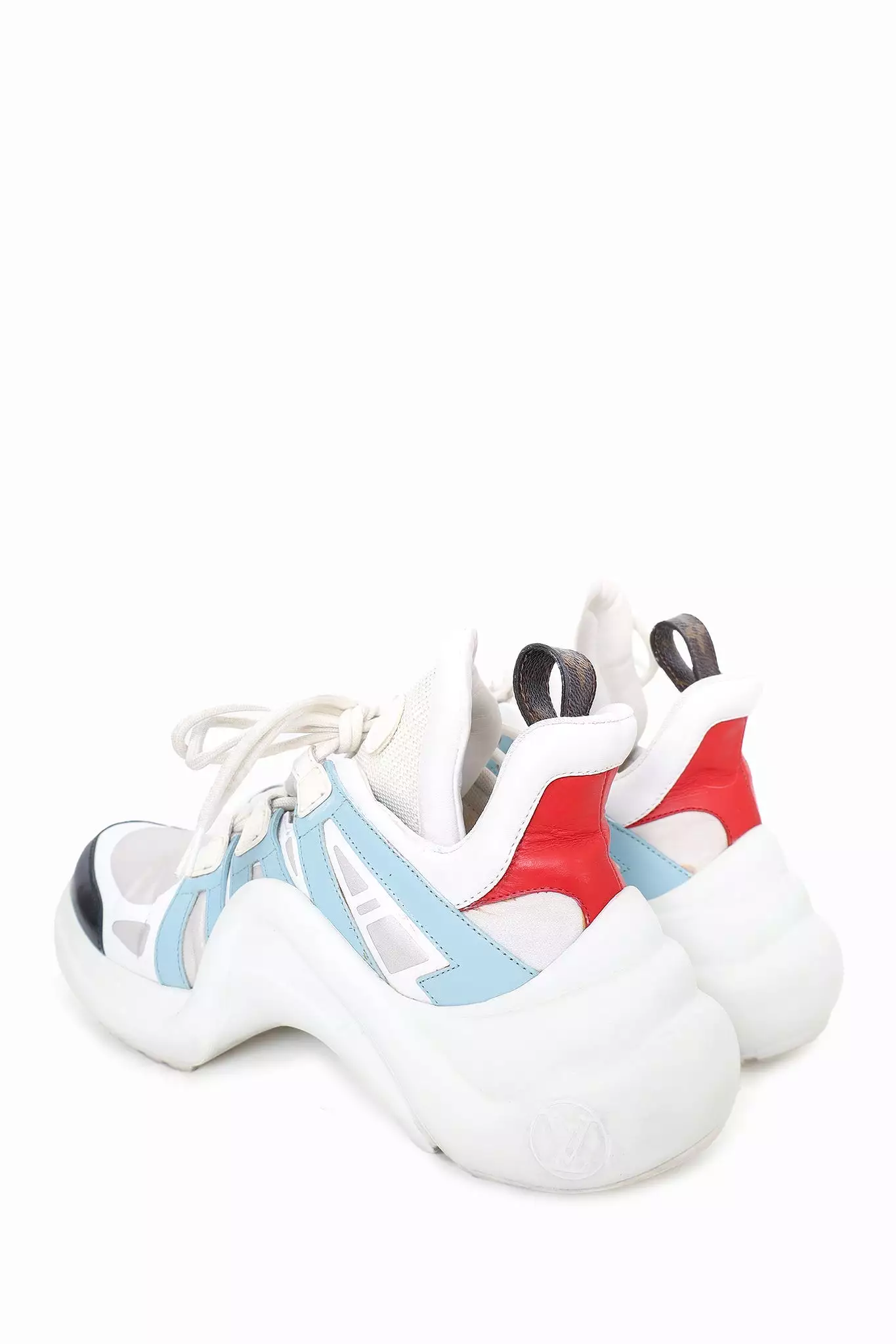 Louis Vuitton White Blue Arch Light Sneaker Size 36 - Shop Now.