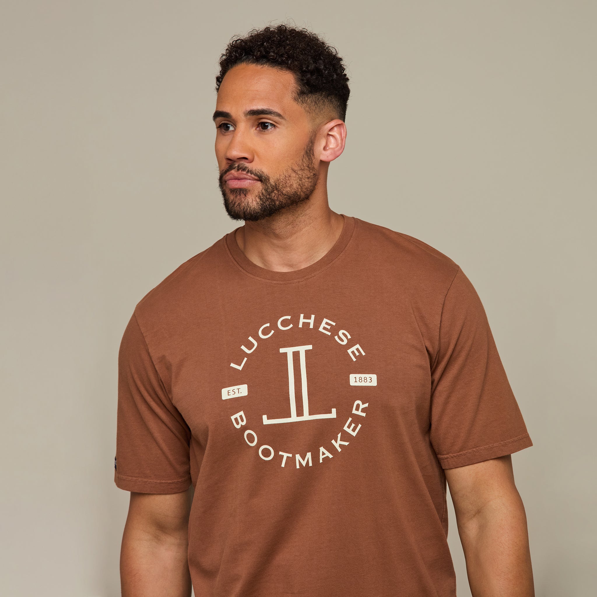 Lucchese Badge T-Shirt - Tobacco