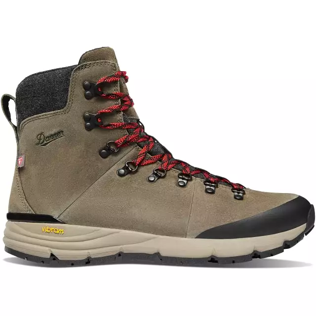 Men's brown/red side-zip Arctic 600 boots with 200G insulation