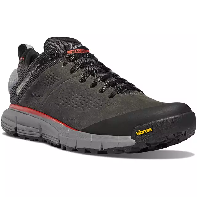 Men's Hiking Shoes - Dark Gray/Brick Red - Waterproof GTX