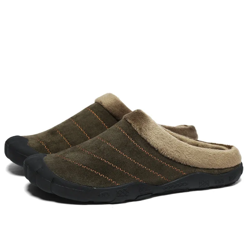 Men's Plus Fleece Warm Cotton Slippers