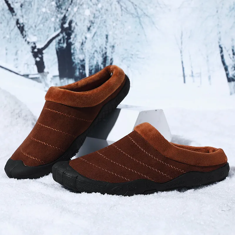 Men's Plus Fleece Warm Cotton Slippers