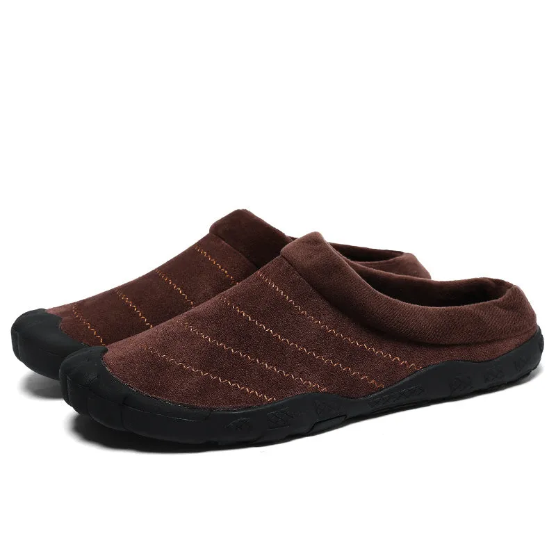 Men's Plus Fleece Warm Cotton Slippers