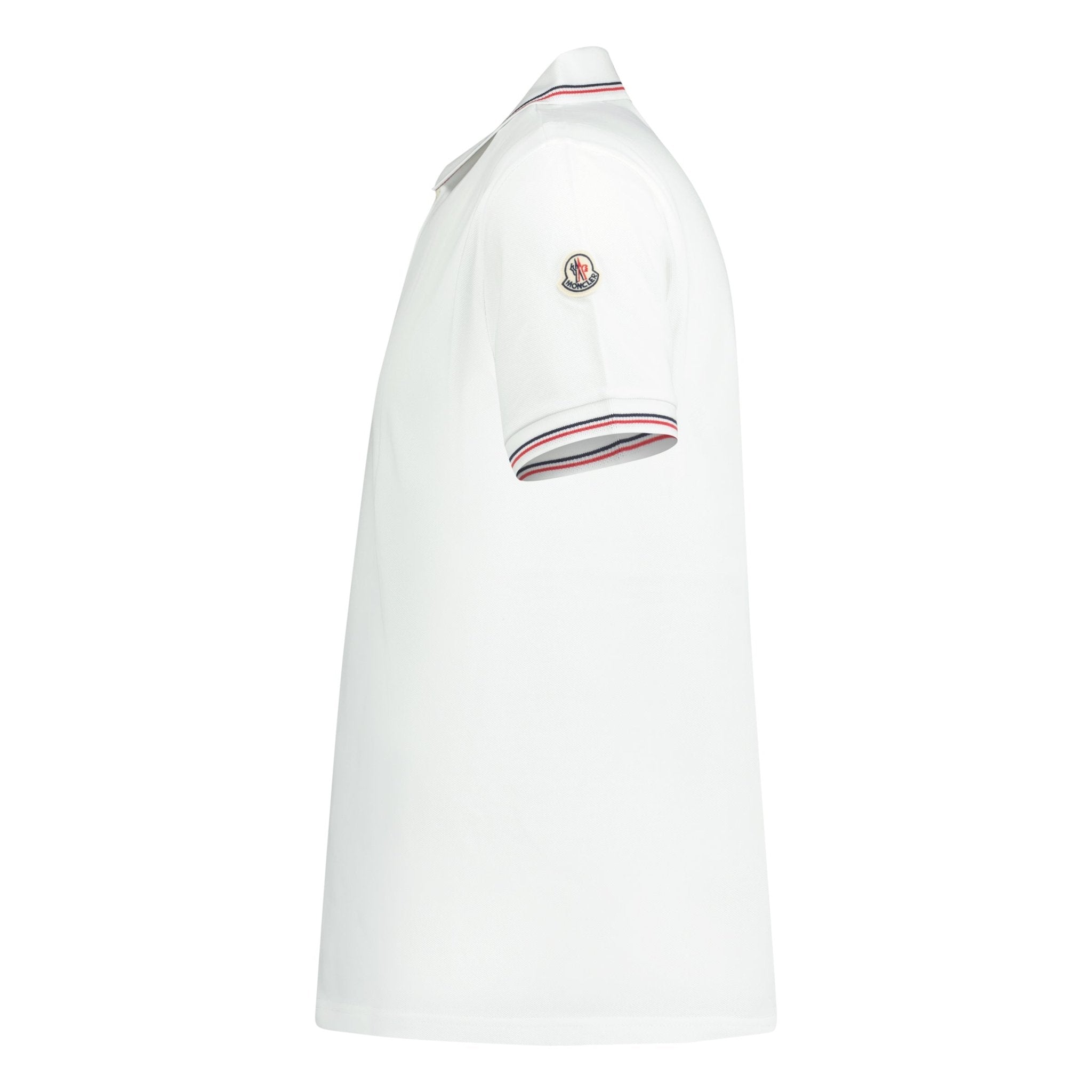 moncler white badge polo shirt