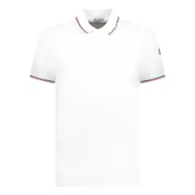 moncler white badge polo shirt