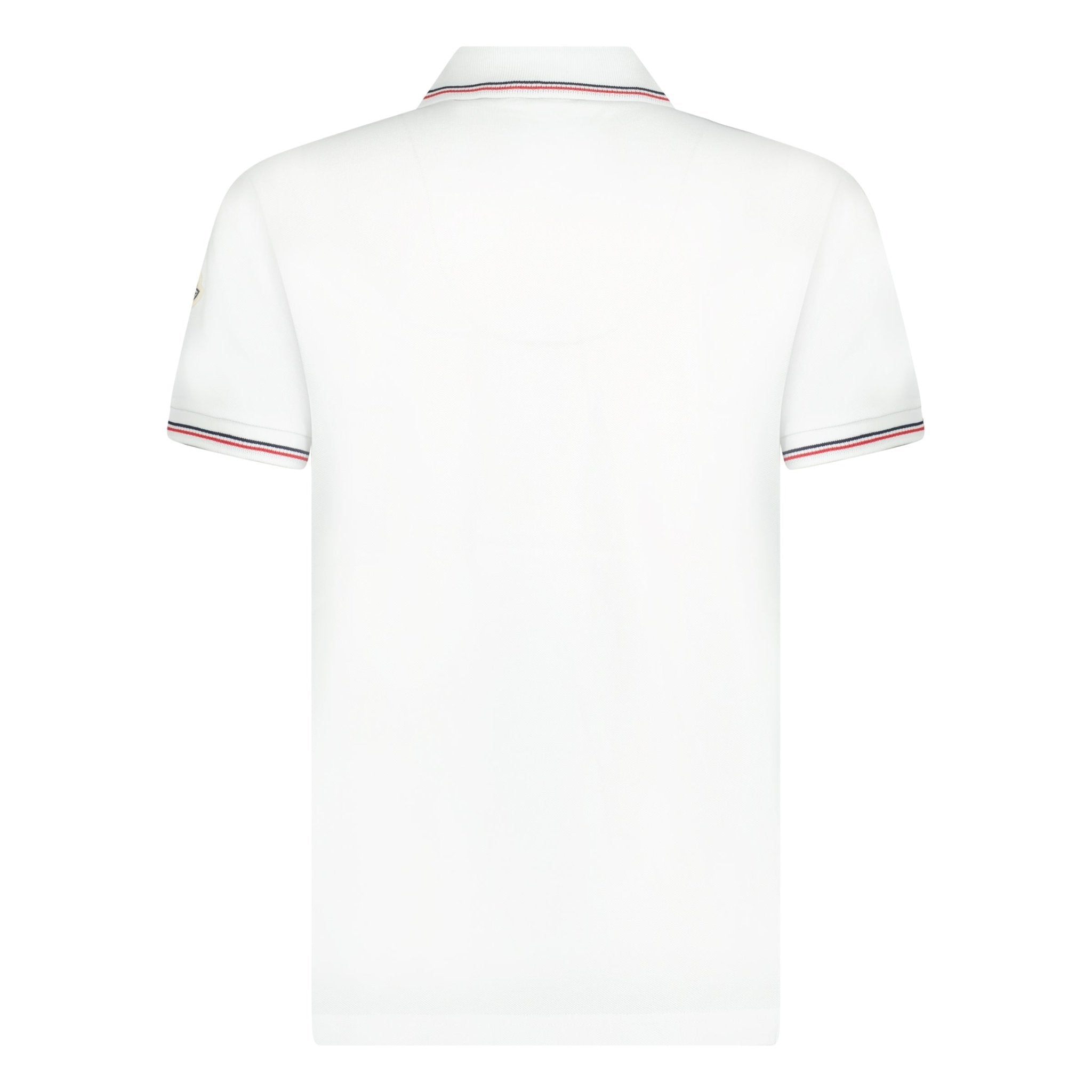 moncler white badge polo shirt