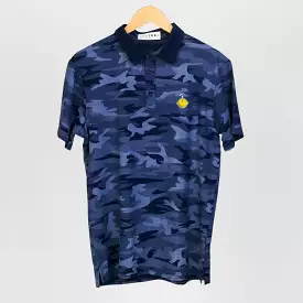 Navy camouflage polo shirt