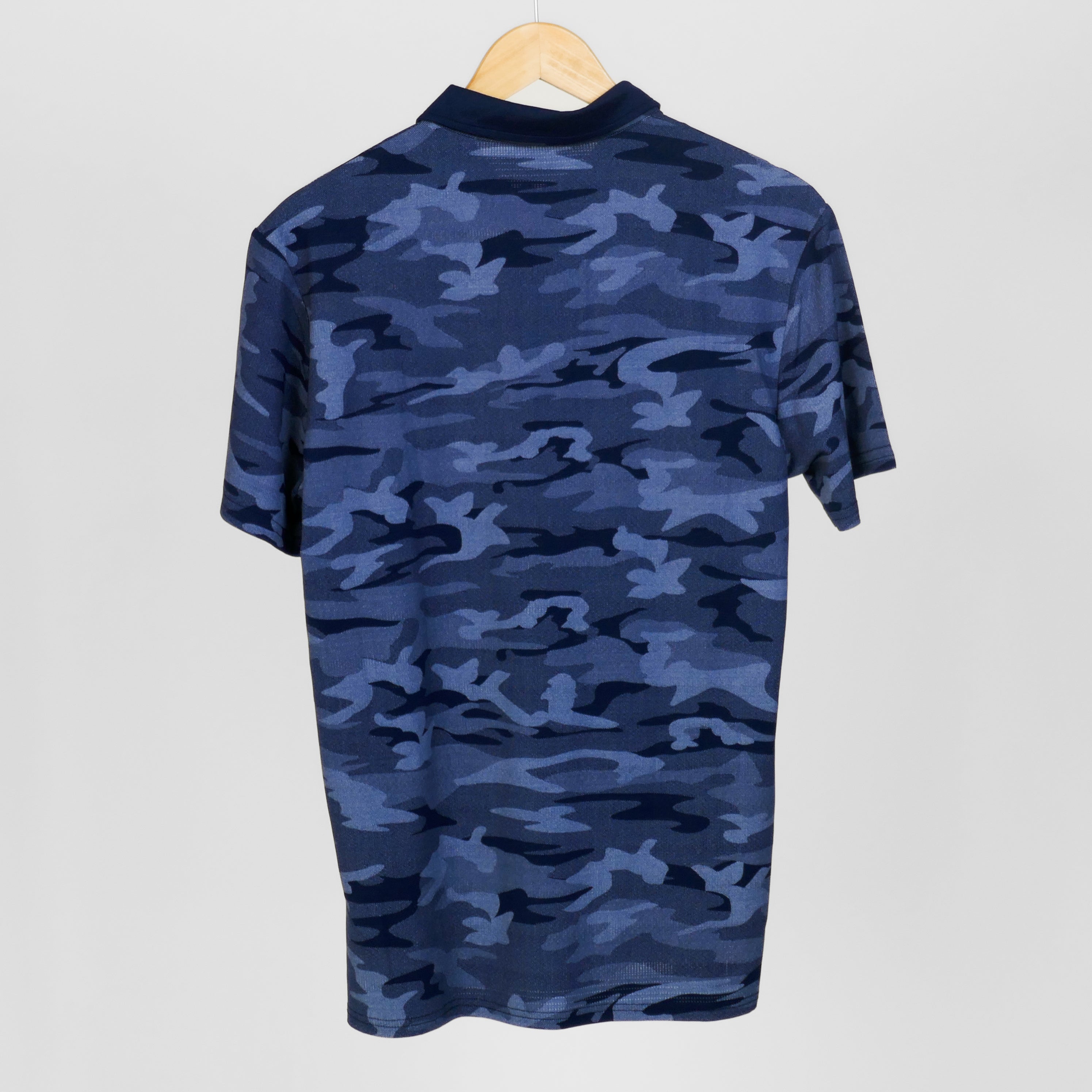 Navy camouflage polo shirt