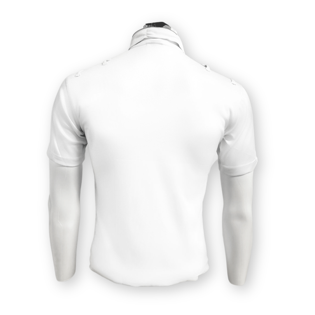 Op Zulu white short sleeve polo shirt.