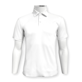 Op Zulu white short sleeve polo shirt.