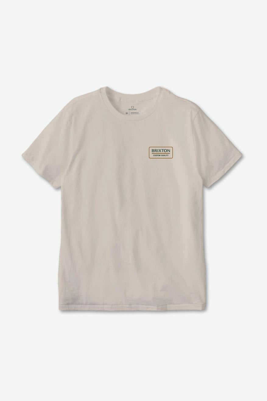 Palmer Proper S/S Tee - Cream/Pine Needle/Golden Brown