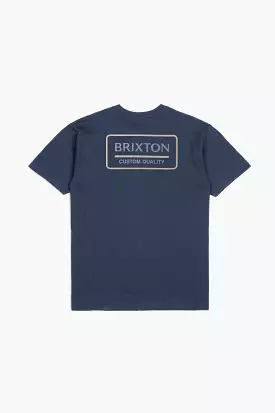 Palmer Standard Tee in Washed Navy, Dusty Blue, and Smoke Grey.