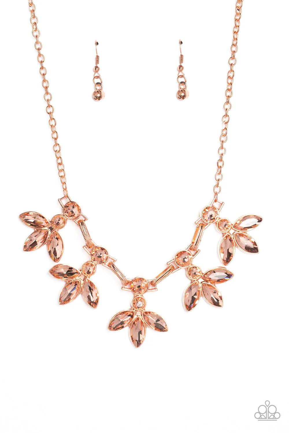 Paparazzi Dauntlessly Debonair - Copper Necklace