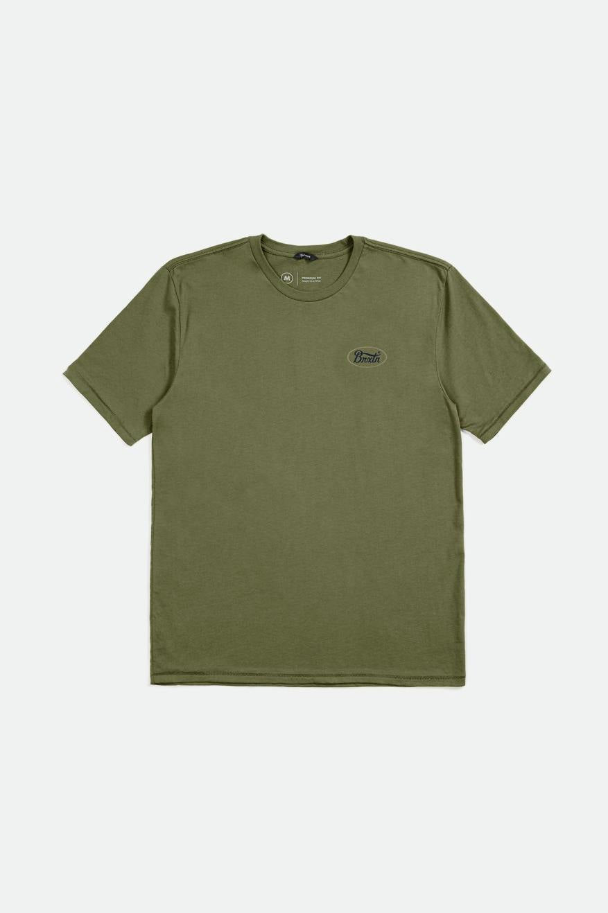 Parsons Short Sleeve Tailored T-Shirt - Sea Kelp, Sand, Washed Navy